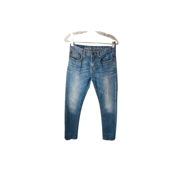 American Eagle Women’s Skinny Jeans Light Wash Size 28/30 Stretch Denim - Picture 1 of 6